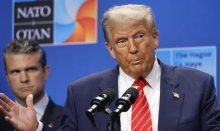 На запитання про «Patriot» для України Трамп передав вітання чоловіку журналістки